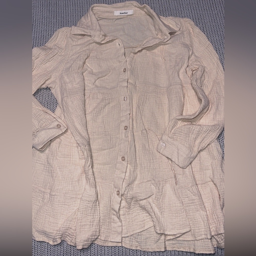 Long sleeve peplum top